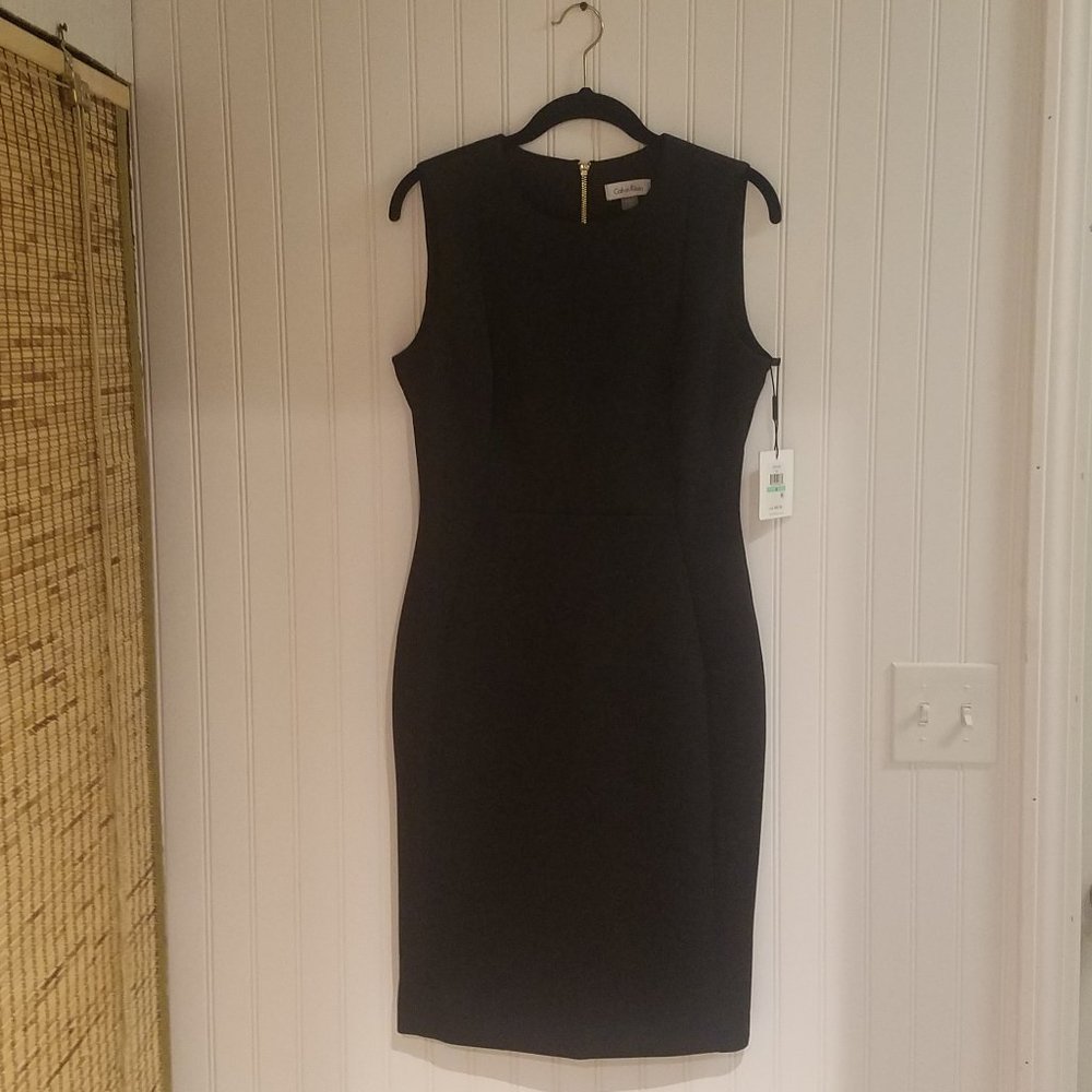 Calvin Klein Black Sheath Dress NWT